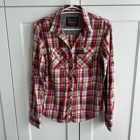 2/$35 Superdry plaid shirt - Picture 1 of 3